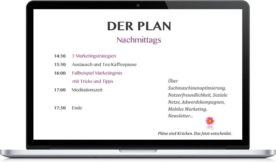 Programm des Marketing Seminars in Köln