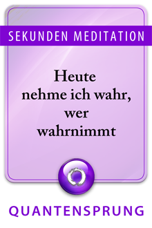 Sekunden Meditation, Meditation des Tages