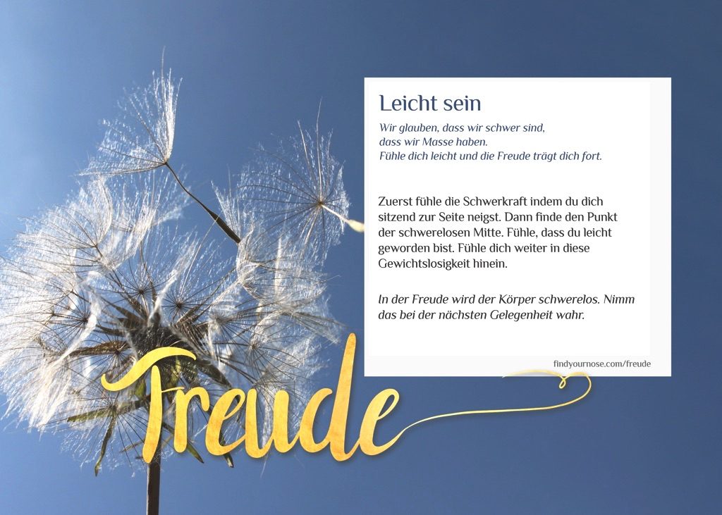 Zuhause meditieren: in Freude. Leicht sein.
