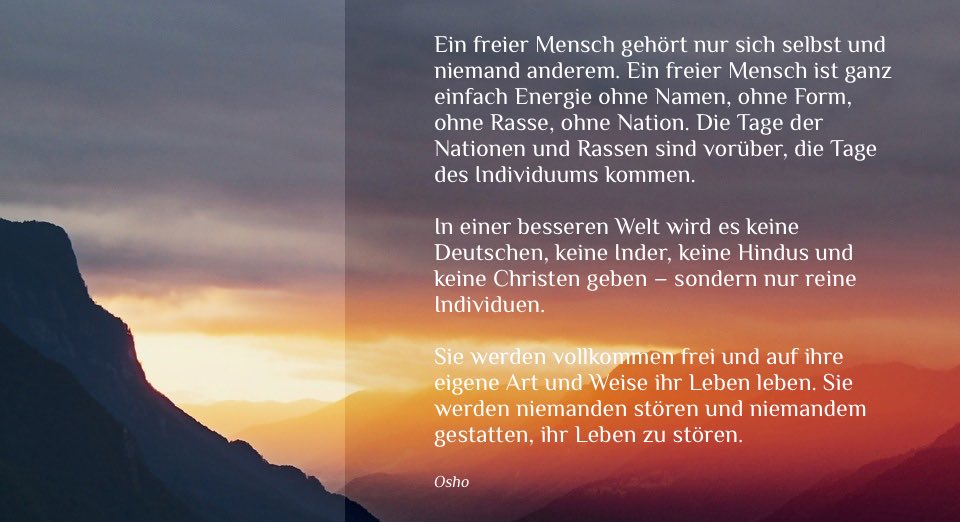Ein freier Mensch gehÃ¶rt sich selbst