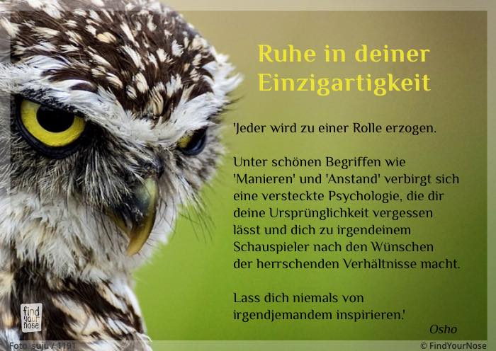 Ruhe in deiner Einzigartigkeit