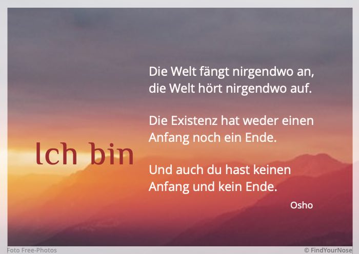 Bildzitat 'Ich bin' – Osho Zitat