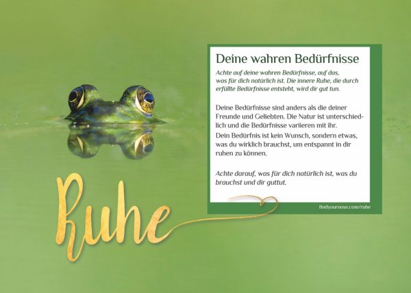 Achte auf deine wahren Bedürfnisse – Ruhe